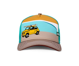 Coastal Trucker Cap HFT Surfy Car khaki/orange one size