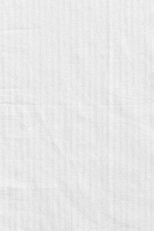 P.Le Moult NIGHT-SHIRT Plain﹢Piping Herringbone Light in White-Navy