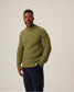 Peregrine Men Hudson Aran jumper in Apple