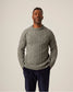 Peregrine Men Hudson Aran jumper in Steel