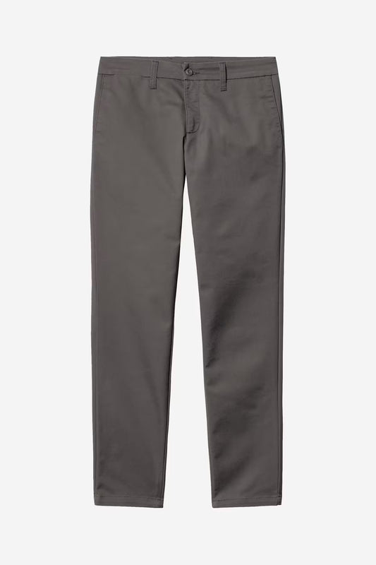 CARHARTT WIP Sid Pant Cotton/T400®/Polyester Lamar Stretch Twill. 8.6 oz in Porphyry/rinsed