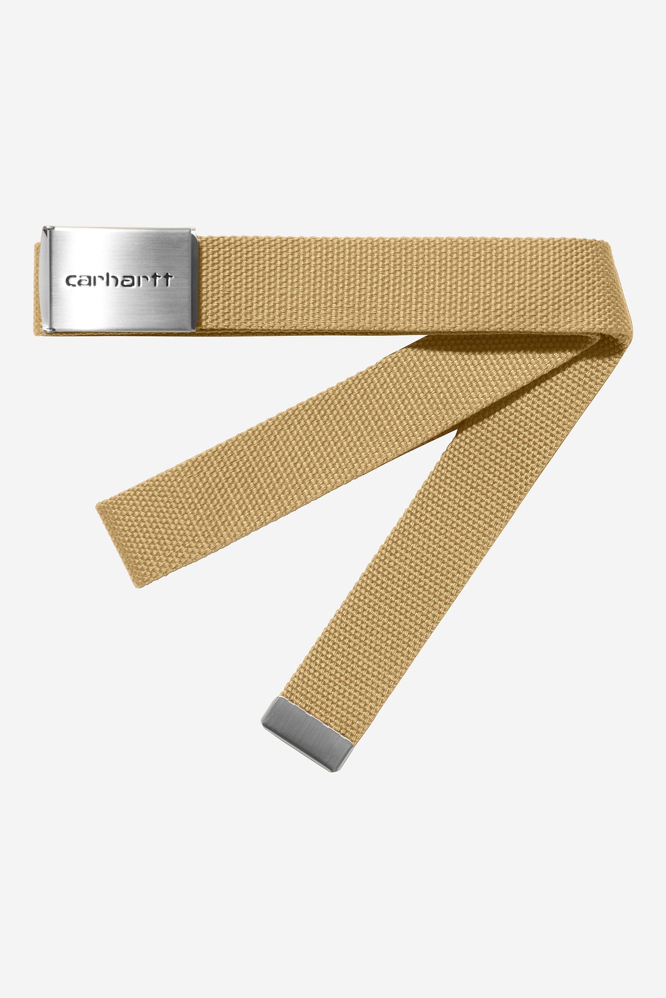 Carhartt WIP Clip Belt Chrome in Bourbon