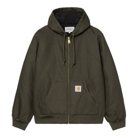 CARHARTT WIP Active Jacket 100% Cotton 'Dearborn' Canvas. 11.3 oz in Olive/rigid
