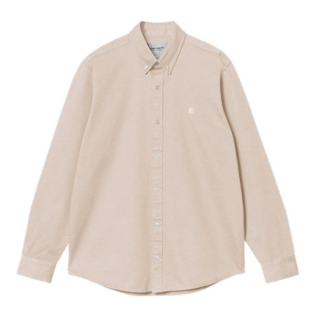 CARHARTT WIP L/S Madison Shirt Cotton Twill. 6.3 oz in Fleur De Sel/Wax