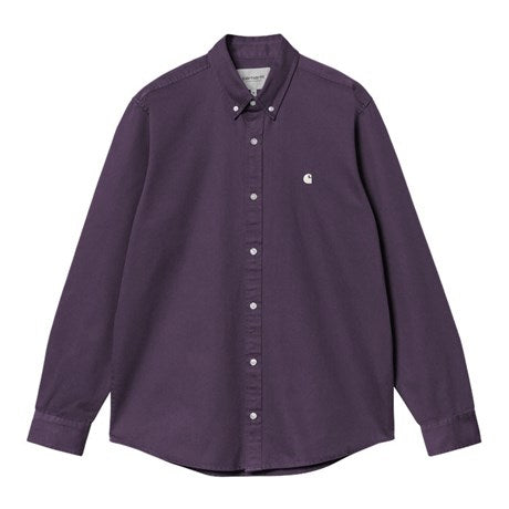 CARHARTT WIP L/S Madison Shirt Cotton Twill. 6.3 oz in Lakers/Wax