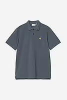 CARHARTT WIP S/S Chase Pique Polo FS26 in Cozy Blue/Gold