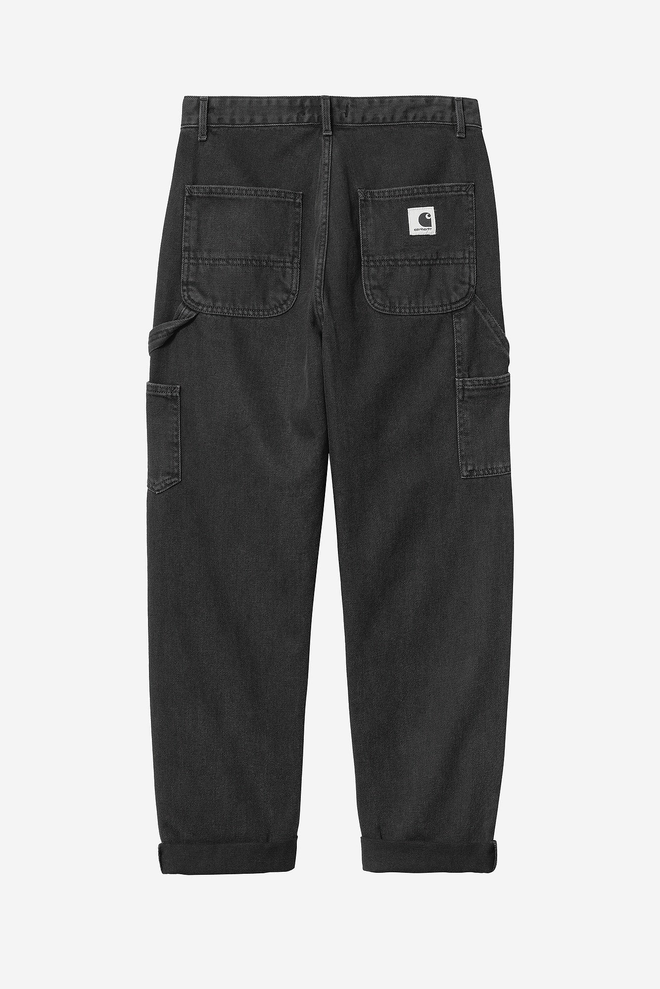 Carhartt WIP W' Pierce Pant in Black Stone Washed