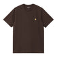 CARHARTT WIP S/S Chase T-Shirt 100% Cotton HW25 in Tobacco/Gold
