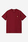 Carhartt WIP S/S Chase T-Shirt Cotton Combed Single Jersey in Scarlet/Gold