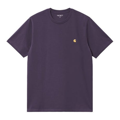 CARHARTT WIP S/S Chase T-Shirt 100% Cotton HW25 in Lakers/Gold