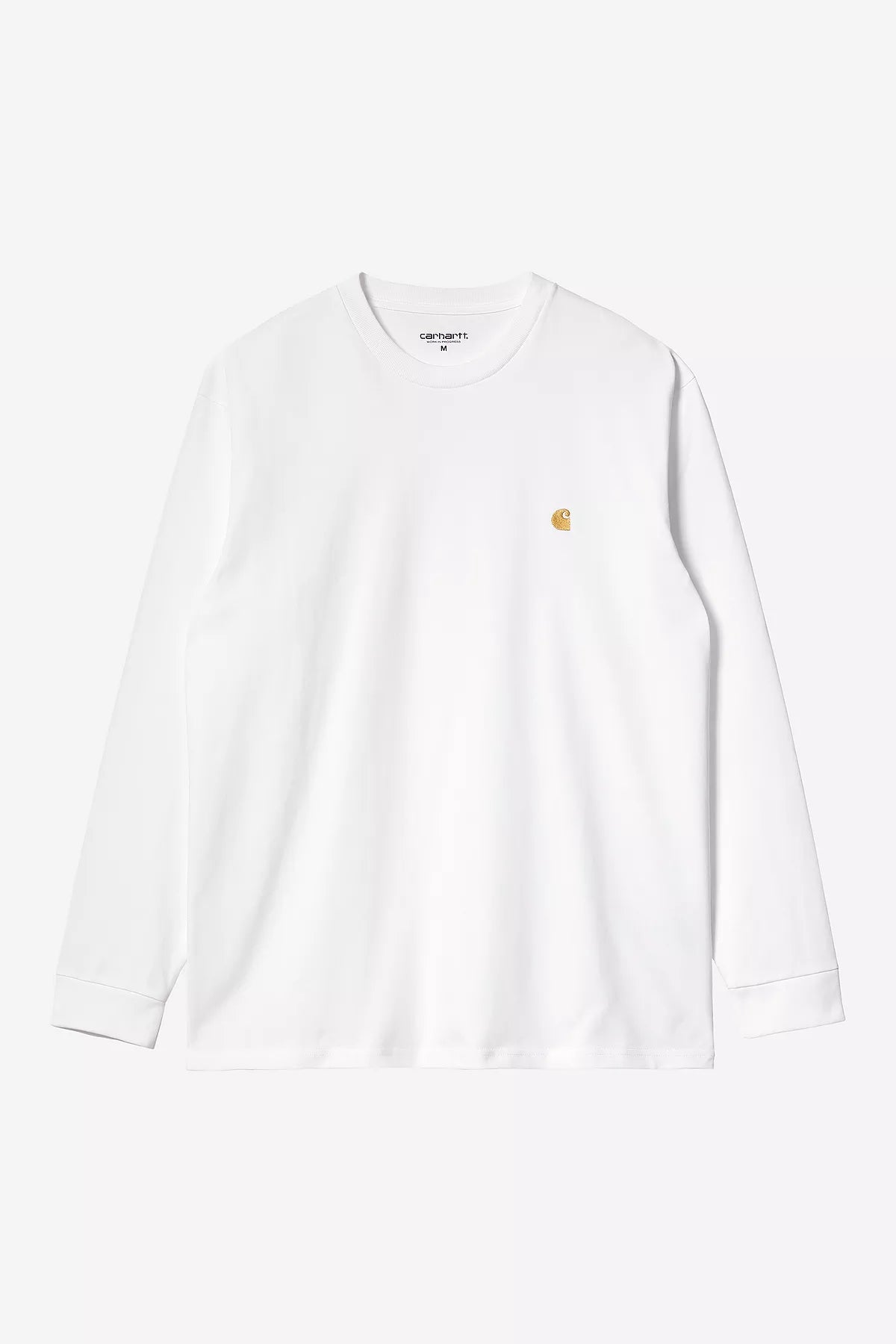 Carhartt WIP L/S Chase T-Shirt in Weiß/Gold