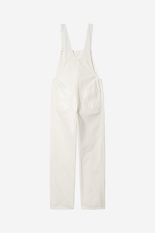 Carhartt WIP   W' Bib Overall 100% Cotton white rinsed