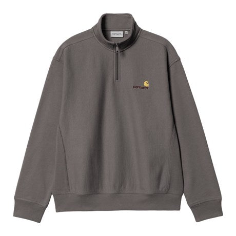 CARHARTT WIP Half Zip American Script Sweat Cotton/Polyester Sweat. 420 g/m² in Porphyry