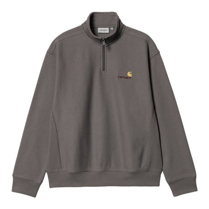 CARHARTT WIP Half Zip American Script Sweat Cotton/Polyester Sweat. 420 g/m² in Porphyry