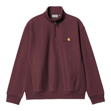 CARHARTT WIP Half Zip American Script Sweat Cotton/Polyester Sweat. 420 g/m² in Rondo