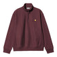 CARHARTT WIP Half Zip American Script Sweat Cotton/Polyester Sweat. 420 g/m² in Rondo
