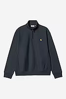 CARHARTT WIP Half Zip American Script Sweat FS26 in Deep Night