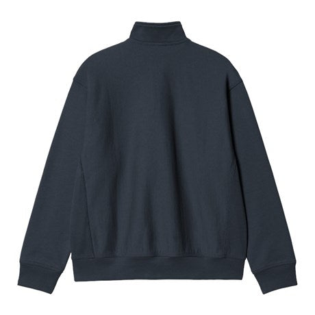 CARHARTT WIP Half Zip American Script Sweat FS26 in Deep Night