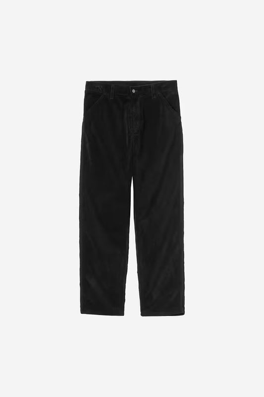 CARHARTT WIP Simple Pant 100% Cotton 'Coventry' Corduroy. 8 Wales. 9.7 oz in Schwarz/rinsed