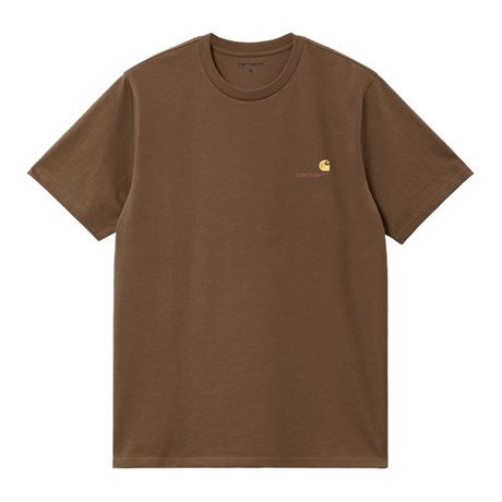 Carhartt WIP S/S American Script T-Shirt in Lumber