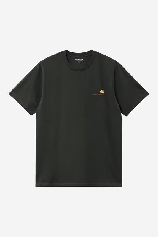 Carhartt WIP S/S American Script T-Shirt in Raven