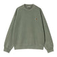 CARHARTT WIP Nelson Sweat in Park/garment dyed
