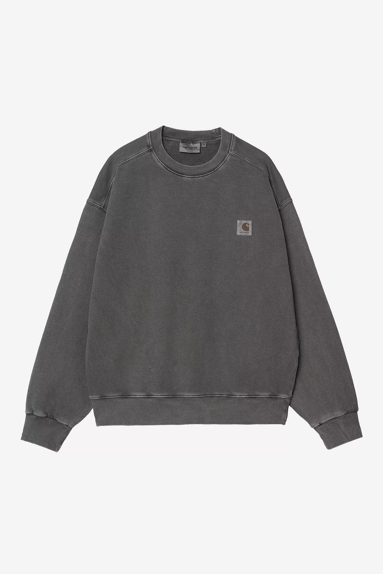 CARHARTT WIP Nelson Sweat in Graphite/garment dyed