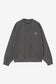 CARHARTT WIP Nelson Sweat in Graphite/garment dyed