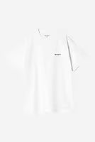 CARHARTT WIP S/S Script Embroidery T-Shirt FS26 in Weiß/Schwarz
