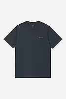 CARHARTT WIP S/S Script Embroidery T-Shirt FS26 in Deep Night/Weiß