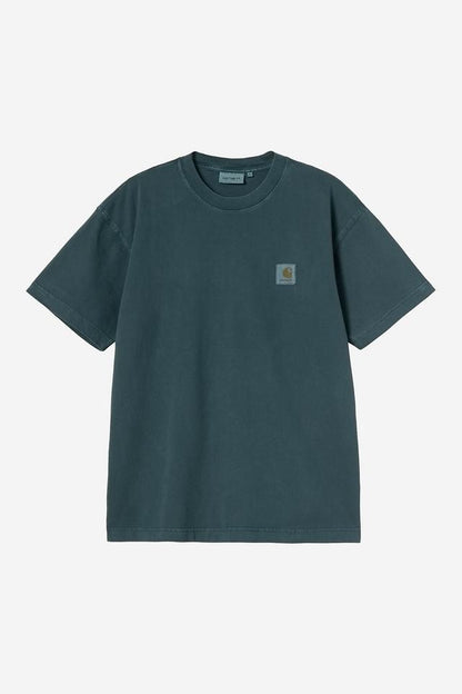 CARHARTT WIP S/S Vista T-Shirt Cotton Single Jersey. 230 g/m² in Deep Lagoon/garment dyed