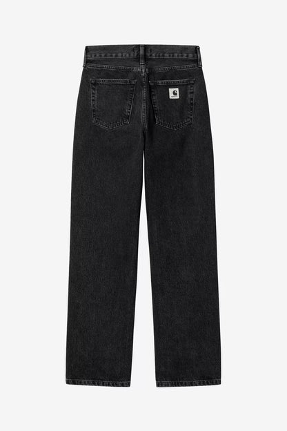 Carhartt WIP W' Noxon Pant Smith Denim in Black Stone washed