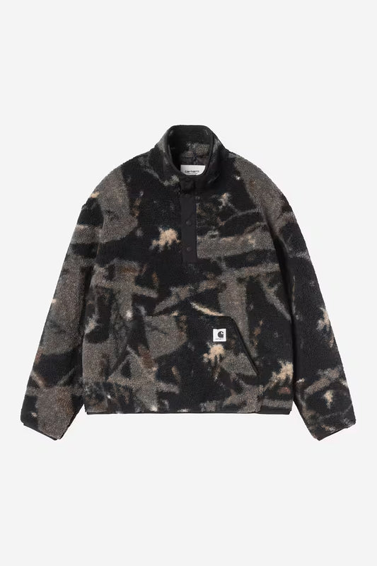 Carhartt WIP W' Elliot High Neck Liner in Camo Feather Tree, Black/Schwarz