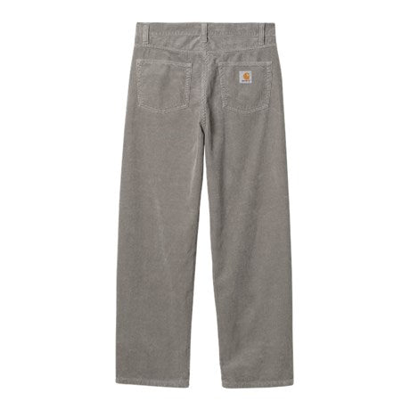 Carhartt Wip Landon Pant 100% Cotton 'Coventry' Corduroy, 8 Wales, 9.7 oz in Misty Grey/rinsed