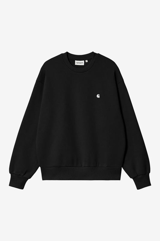 CARHARTT WIP W' Casey Sweatshirt Cotton Sweat in Schwarz/Silver