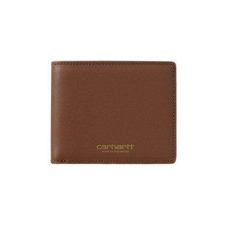 Carhartt Wip Vegas Billfold Wallet FW24 in Cognac/Gold