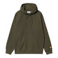 CARHARTT WIP Hooded Chase Sweat Cotton/Polyester Sweat. 440 g/m² in Olive/Gold