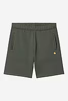 CARHARTT WIP Chase Sweat Short FS26 in Leaf/Gold