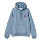 CARHARTT WIP Hooded Ingo Sweat in Light Blue/garment dyed