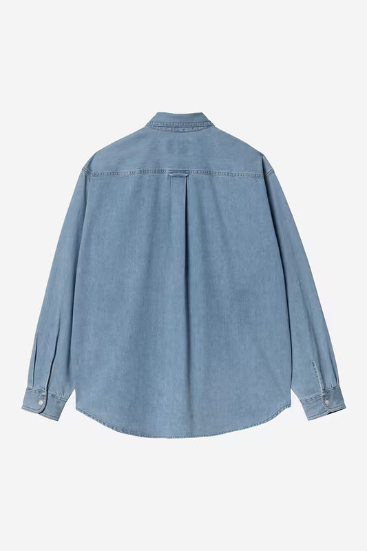 CARHARTT WIP L/S Lucas Shirt FS26 in Blue bleached