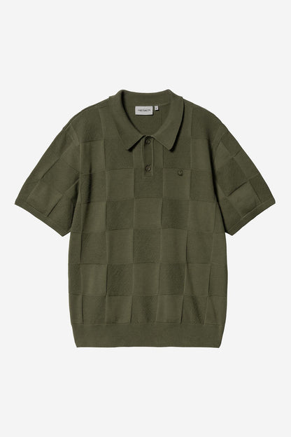 CARHARTT WIP S/S Checker Polo in Dollar Green