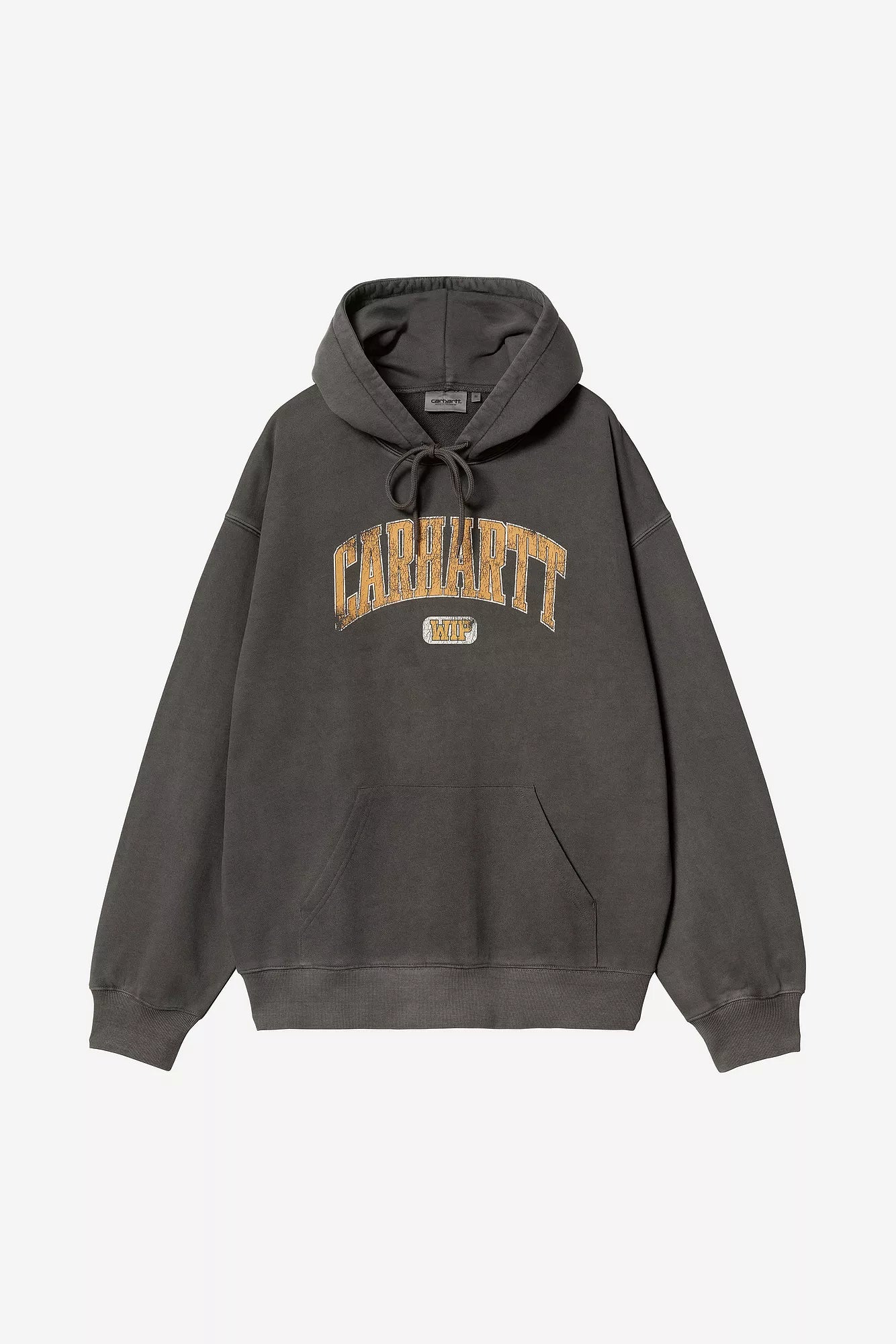 CARHARTT WIP Hooded Library Sweat in Schwarz/garment dyed