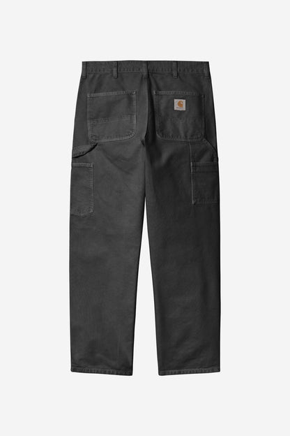 CARHARTT WIP Single Knee Pant in Schwarz/stone canvas