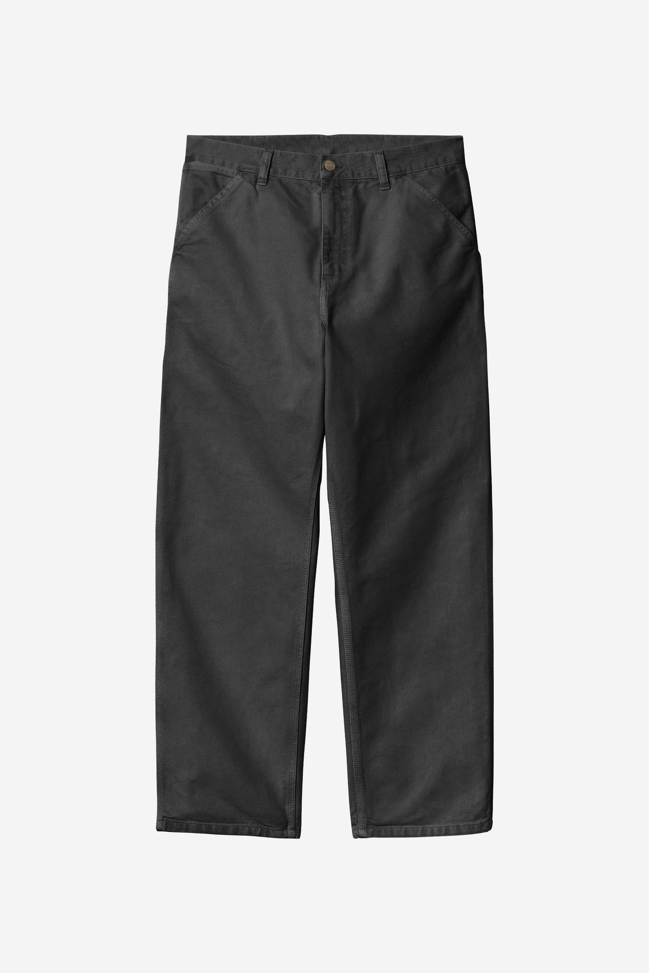 CARHARTT WIP Single Knee Pant in Schwarz/stone canvas