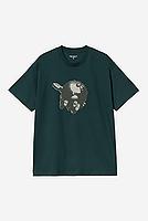 Carhartt WIP S/S Saviour T-Shirt Organic Cotton Single Jersey in Deep Lagoon