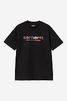 Carhartt WIP S/S Solar Chrome Script T-Shirt Organic Cotton Single Jersey in Schwarz