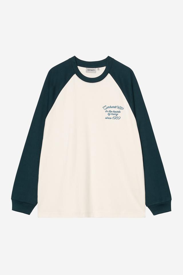 CARHARTT WIP L/S Alston T-Shirt Cotton Ribbing 1X1 in Wax/Deep Lagoon