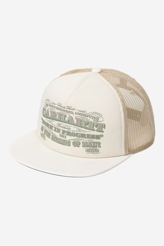 CARHARTT WIP 3 One 3 Trucker Cap in Wax