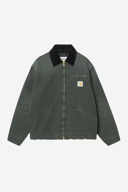 Carhartt WIP OG Detroit Jacket in Raven/Schwarz/stone canvas