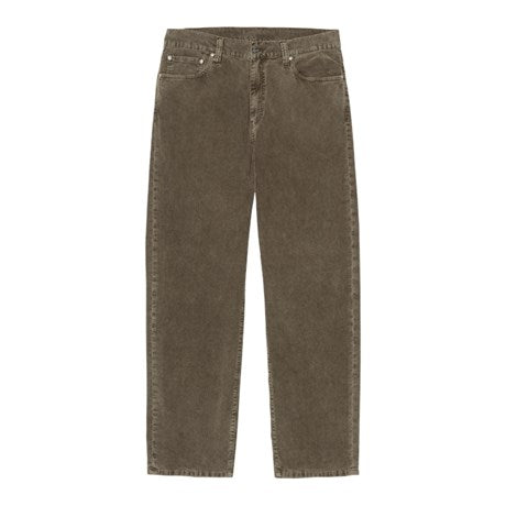 CARHARTT WIP Aaron Pant 100% Cotton 'Forsyth' Corduroy. 15 Wales. 8 oz in Vitola/dusky washed